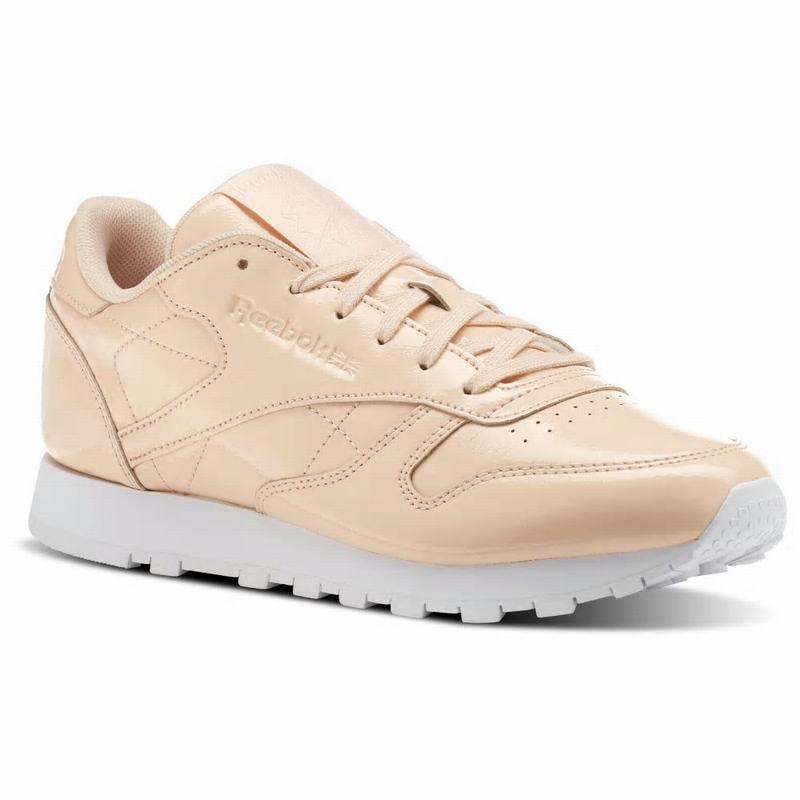 Reebok Classic Leather Patent Tenisky Damske - Ruzove/Biele SW8142WP